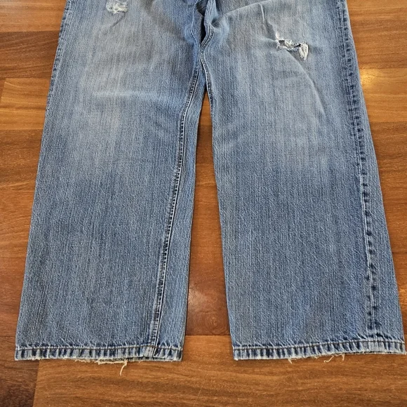 Sean John Jeans Blue Medium Wash Denim Baggy Hip Hop Distressed Ripped Men 40x32 - Picture 14 of 16